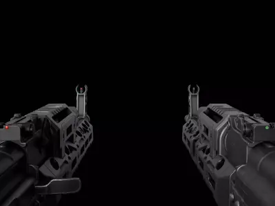 AK Iron Sights Low-poly 3D model