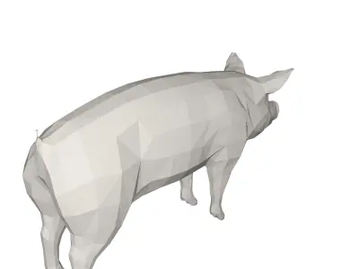 Pig- farm animal Low-poly 3D model