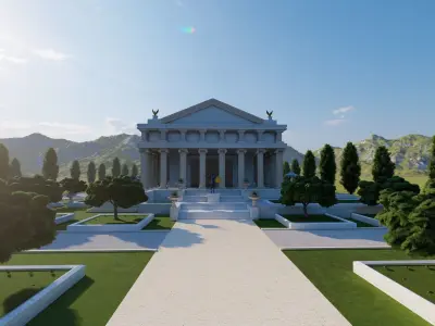 Parthenon-Historical Greek Temple 3D model 4