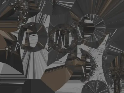 Viking Shield Low-poly 3D model 11