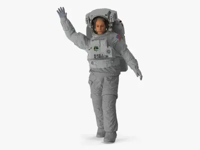 NASA Astronaut Extravehicular Mobility Suit Rigged 3D model