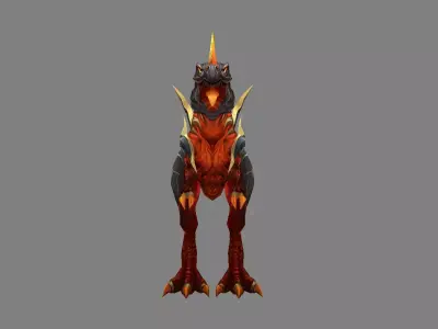 Mount - Dino Type 01 Low-poly 3D model