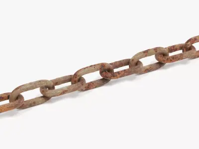 Rusty Chain V1 - Heavy Duty Steel Proof 3D model