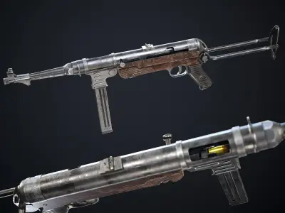 MP 40  Low-poly 3D model