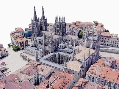 Cathedral of Burgos Low-poly 3D model