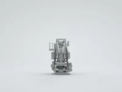 Naval Crane 3 - World War 2 Warship 3D model