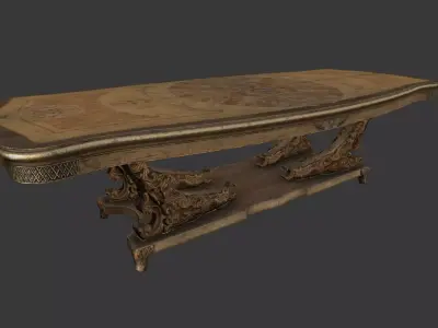 Antique Table Low-poly 3D model