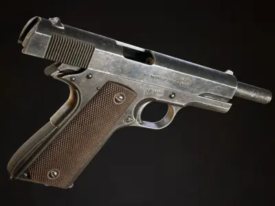 Colt 1911 Handgun Low-poly 3D model