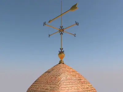 Arab Land mark Alqashla Clock Tower in Iraq Low-poly 3D model