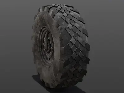 Tire 3D Model  Low-poly 3D model