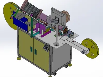 Semiconductor automatic taping machine 3D model
