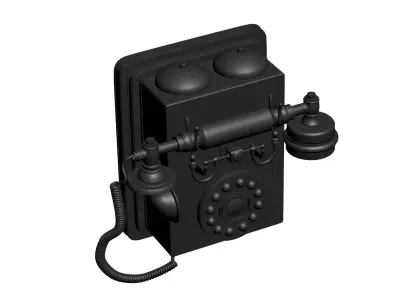 Retro phone 3D print model