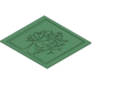 Abstract Tree Face Wall Art Mold for Casting and DIY Projects 3D model