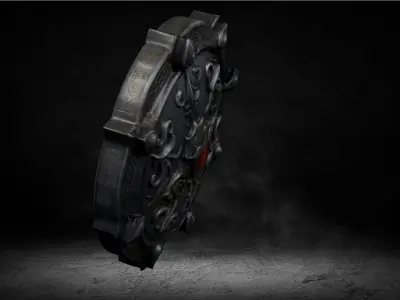 Medieval Aegis Magic Shield High-poly 3D Model 3D model