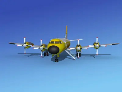 Lockheed L-188 Electra HP Air Sun 3D model