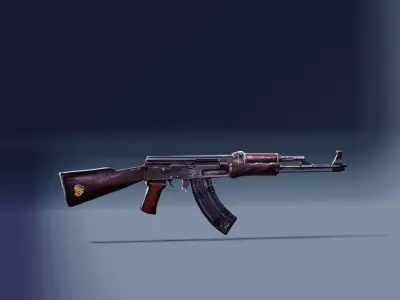 ak47 gun  Low-poly 3D model