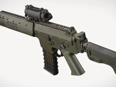 AK5C rifle Low-poly 3D model purchase