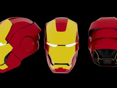Iron man helmet 3D model purchase