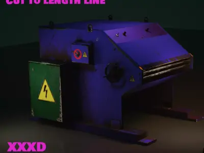Cut to length line machine 3D model