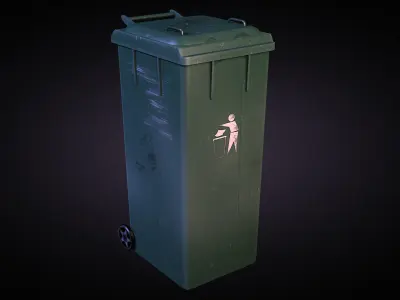 Trash Dumpster Low-poly 3D model buy