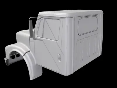 International truck Low-poly 3D model