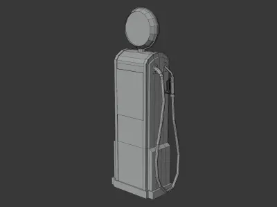 Vintage Gas Pump Low-poly 3D model buy