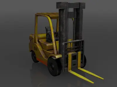 Forklift Rusty 3D model