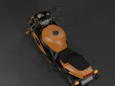 Honda CBR 900-rr fireblade 1992 Low-poly 3D model