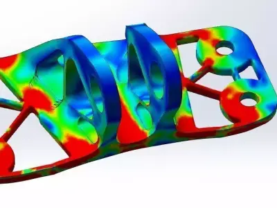 GE Jet Engine Bracket 2 Free 3D model