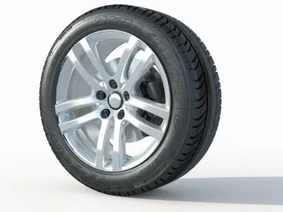 wheel Rim Tire 3 3D model