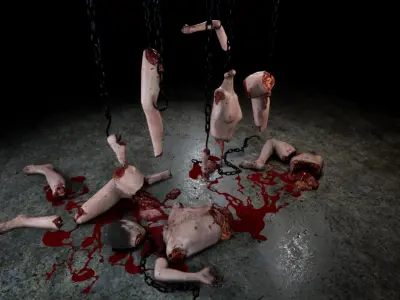 Torn Off Human Body Parts 3D model