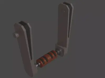2 sci-fi levers 3D model