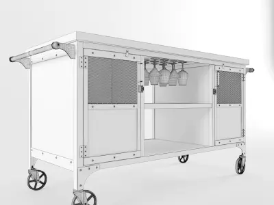 Bar Cart 3D model purchase