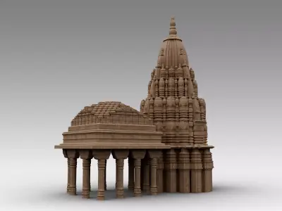 Ratneshwar Mahadev Temple - Game and Movie Ready Low-poly model Low-poly 3D model