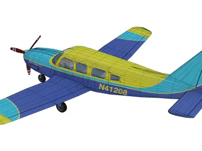 Piper PA-32 Saratoga Low-poly 3D model