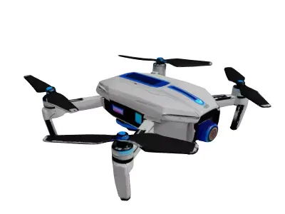Futuristic Camera Drone Quadcopter 3D model