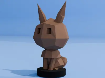Low-poly fox Low-poly 3D model purchase