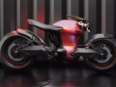 Futuristic EV Bike Concept 3D model