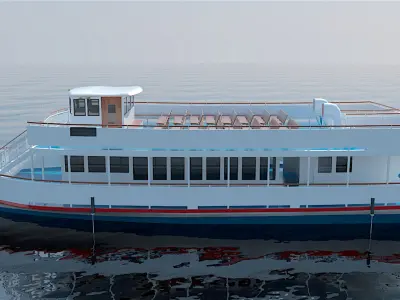 Tour Boat 3D model buy