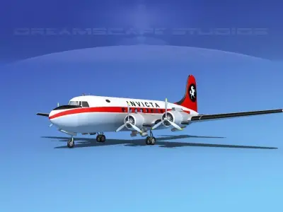 Douglas DC-4 Invicta Airways 3D model