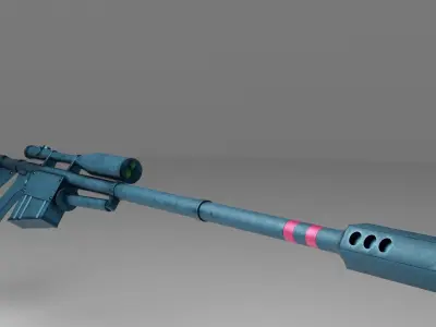 YOKO LITTNER SNIPER RIFLE Gurren Lagann 3D model