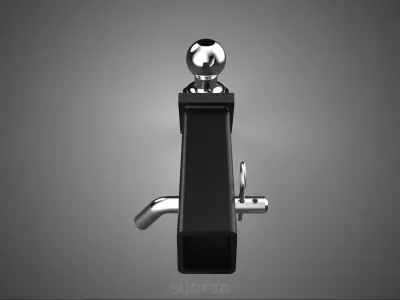 RECEIVER HITCH BALL DRAWBAR JOINT TOW TOWING MOUNT TRAILER PIN 3D model