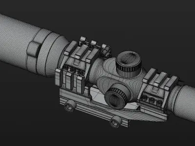 Sniper scope CanisLatrans 1-4x24 IRF 3D model