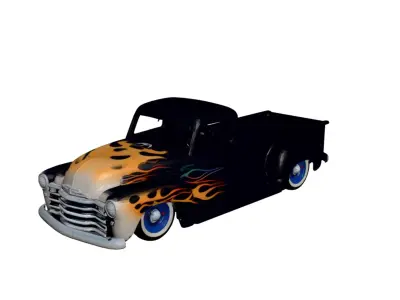 1950 Modified Pickup Truck 3D Model Custom Retro Utility Vehicle 3D model