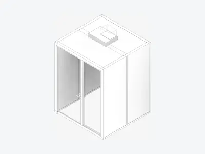 Booth - Meeting - Officetec - Pod - Small - Door Post Hinge Low-poly 3D model
