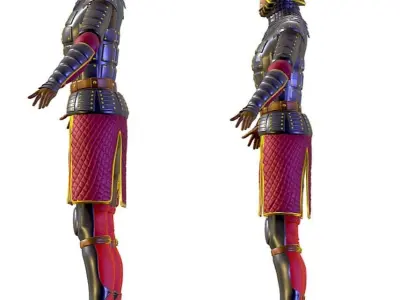 Subdivision 3D Women The Light Knight Low-poly 3D model purchase