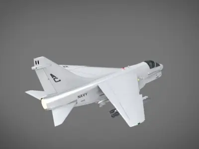 A 7E Corsair II 3D model get