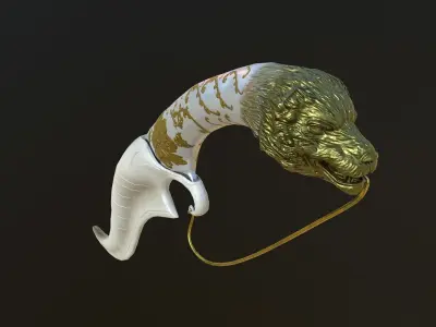 Dagger Low-poly 3D model 10