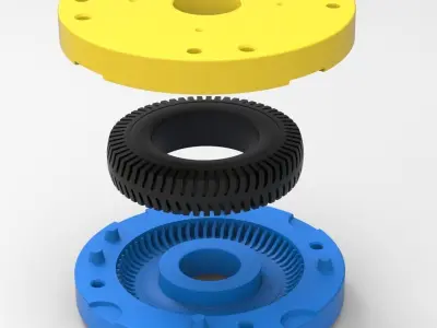 Mold for diecast tire 9 Scale 1 to 10 and 1 to 14 and 1 to 25 3D print model