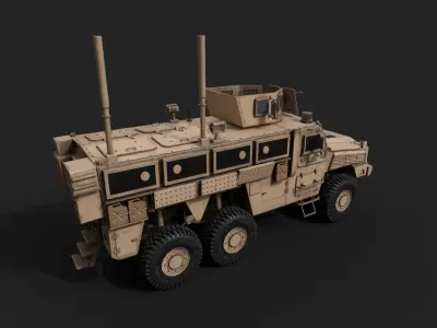 RG-33 MRAP Mine Resistant Vehicle Low-poly 3D model
